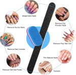 Nail File and Buffer Professional Manicure Tools Kit Emery Board & Nail Buffer Blocks Double Sided Reuseable 100/180 Grit 10Pcs for Home and Salon Use(Purple) - Image 5